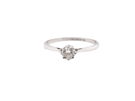 A traditional solitaire diamond ring