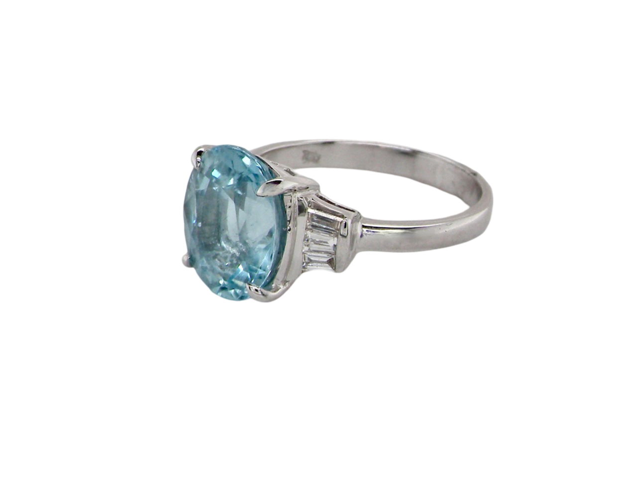 Aquamarine and Diamond ring