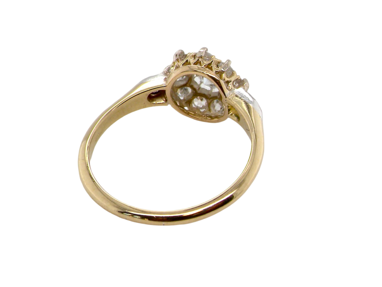 An original late 19th century diamond ring rear view