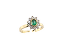 Emerald and Diamond Cluster Ring