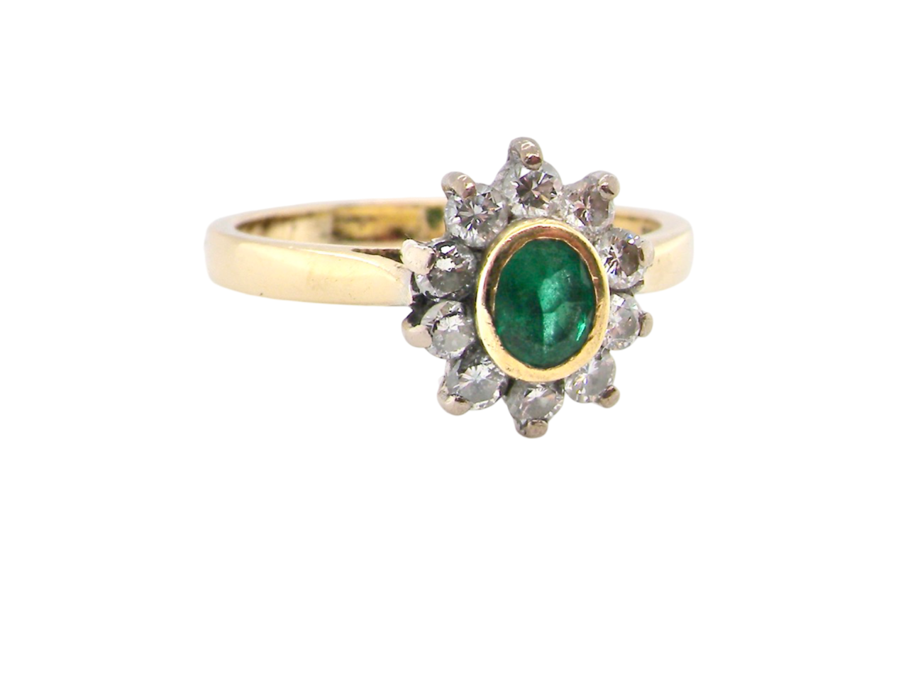  Emerald and Diamond  Ring