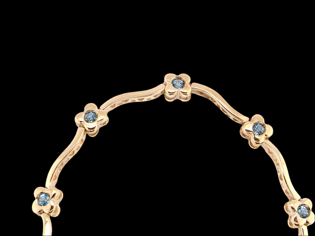 9 carat gold Blue Topaz bracelet