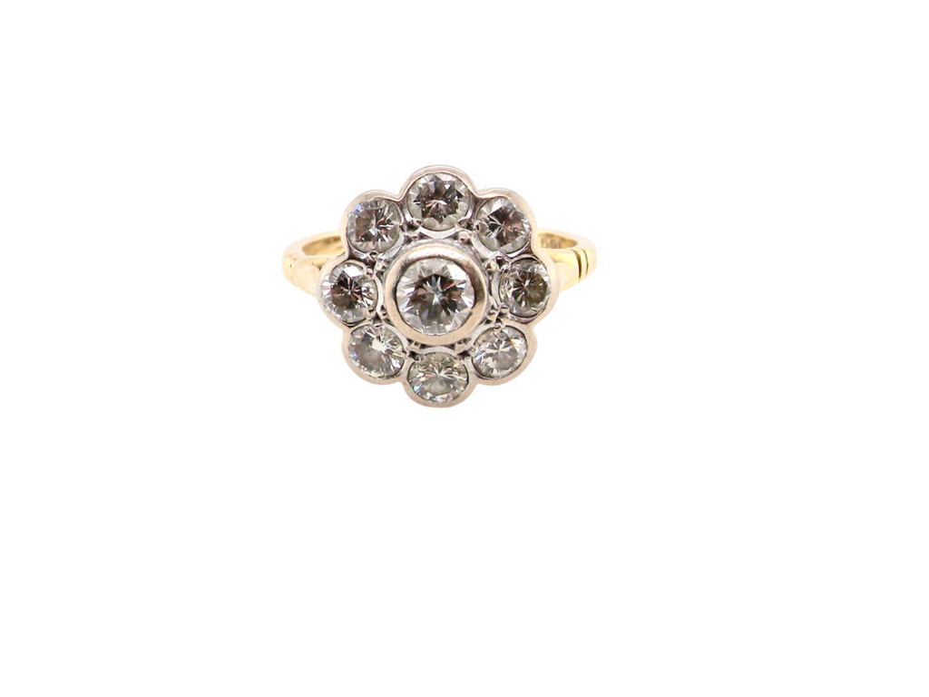  vintage diamond cluster ring