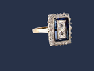 vintage sapphire and diamond cluster ring