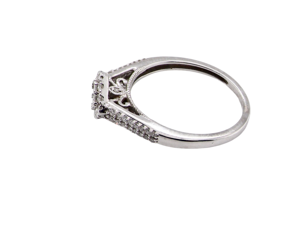 side view diamond cluster ring