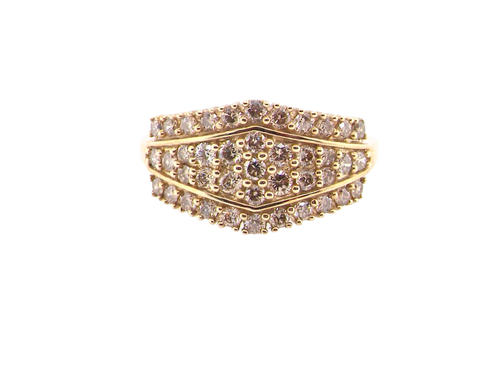 cluster diamond ring