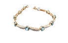 A Diamond and a Blue Topaz Bracelet