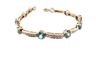  Diamond and a Blue Topaz Bracelet