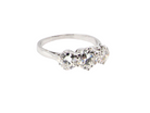 three stone diamond ring 1.7 carats