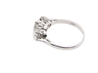 A fine three stone diamond ring 1.7 carats side view