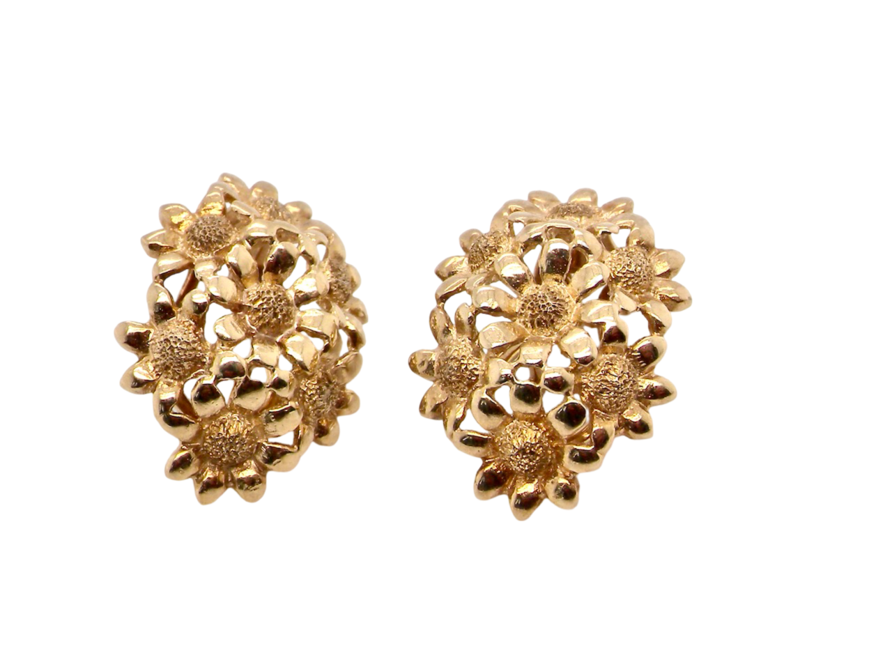 A pair of vintage clip earrings