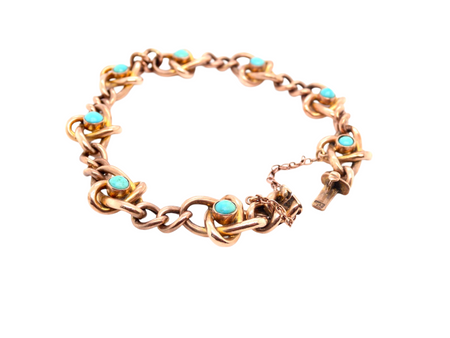 An antique turquoise bracelet