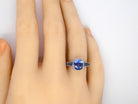 A fine Sapphire Ring finger view