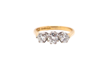 A traditional three stone Diamond Ring