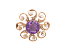 A vintage Amethyst and Diamond Brooch