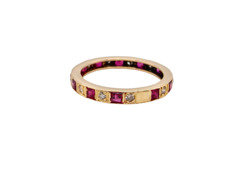 Ruby and Diamond full eternity ring