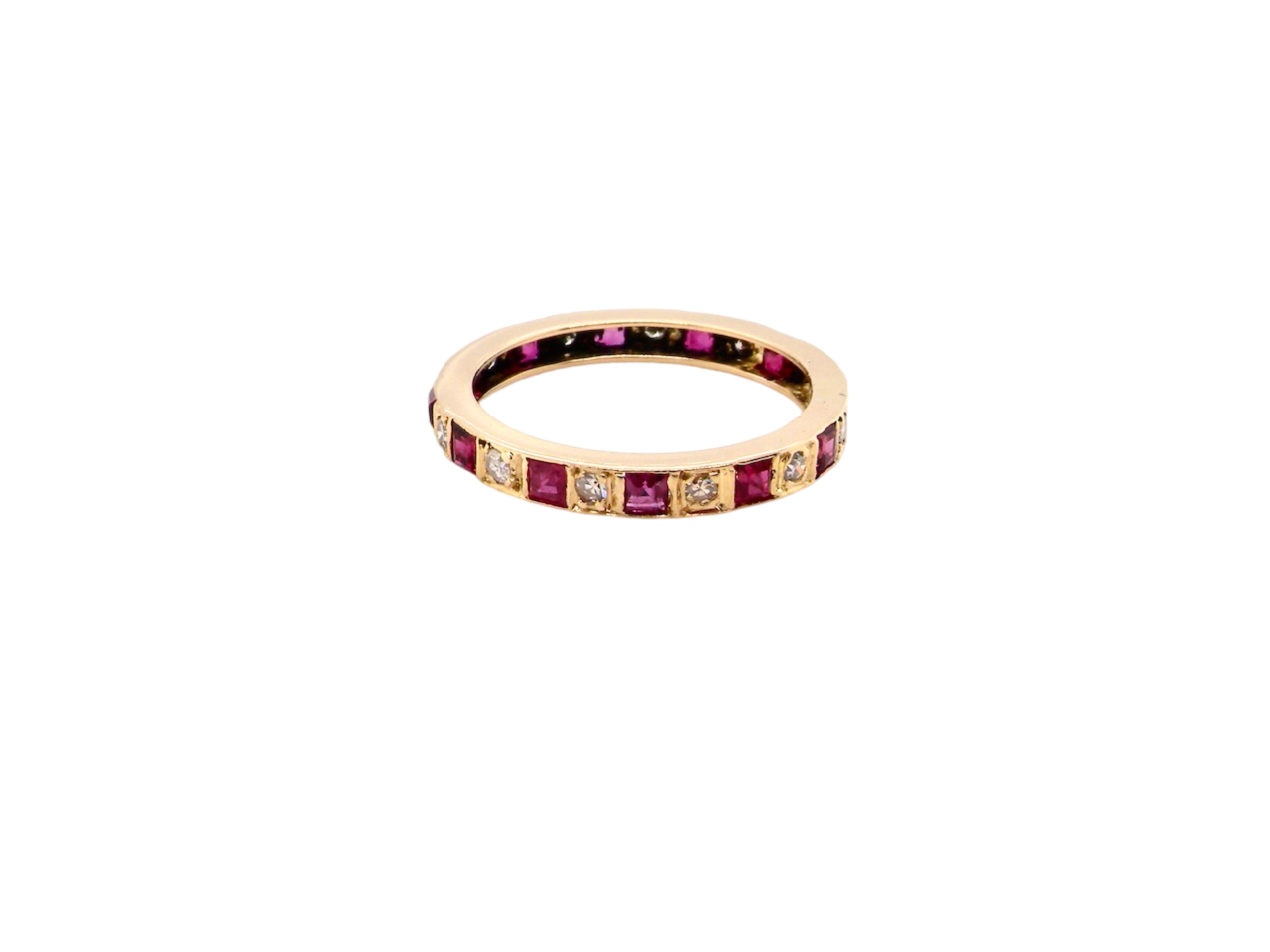 A Ruby and Diamond full eternity ring