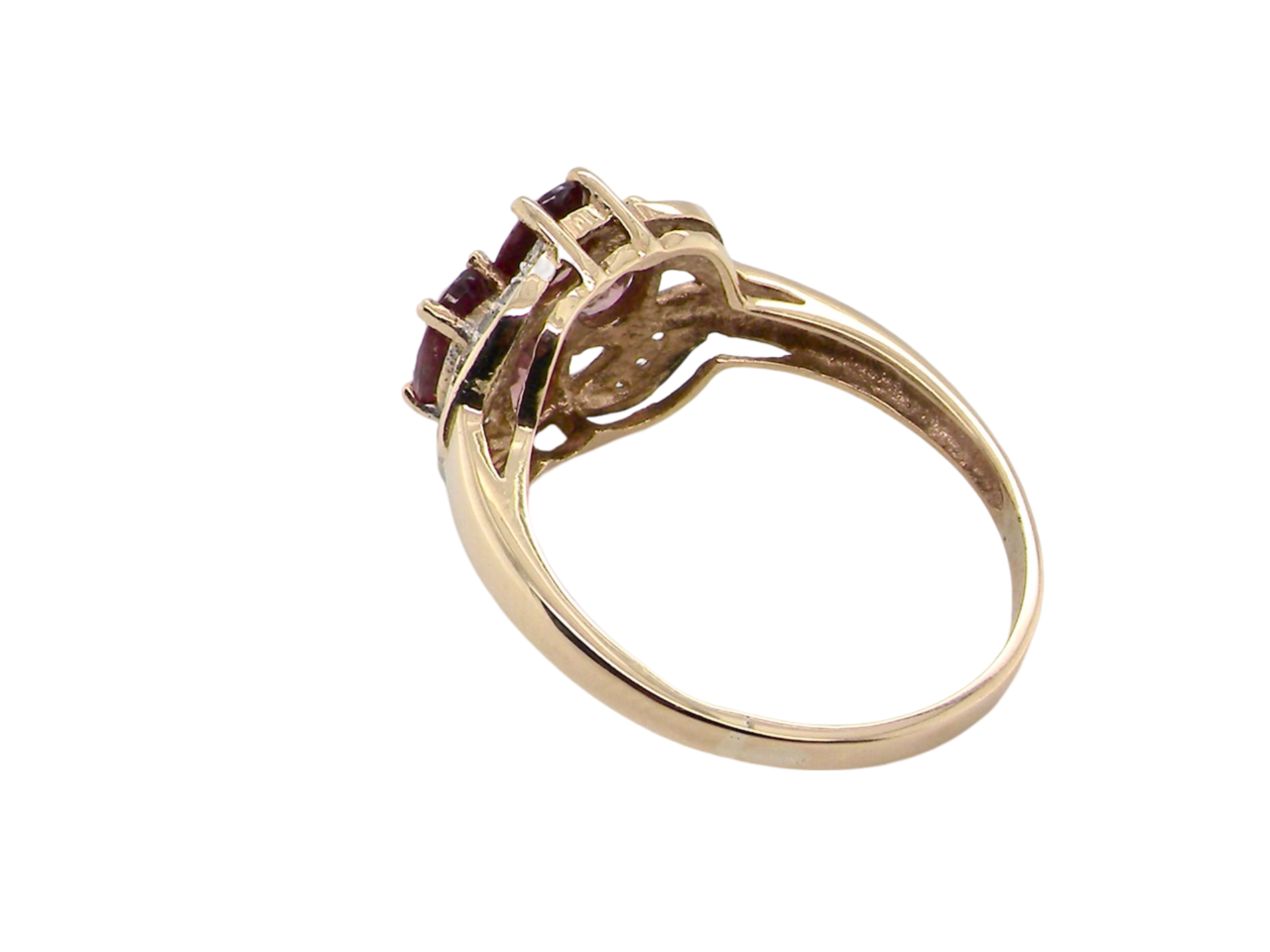 A Garnet and Diamond Ring rear view