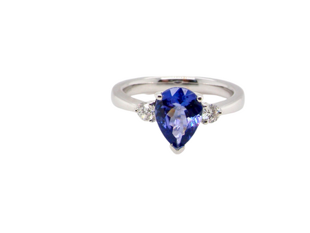 A Tanzanite and Diamond Ring