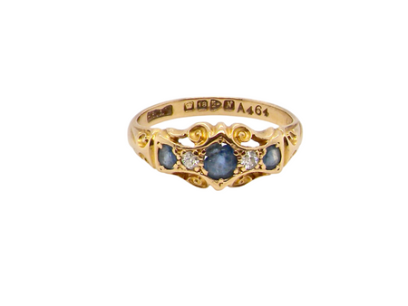 An antique Sapphire and Diamond Ring