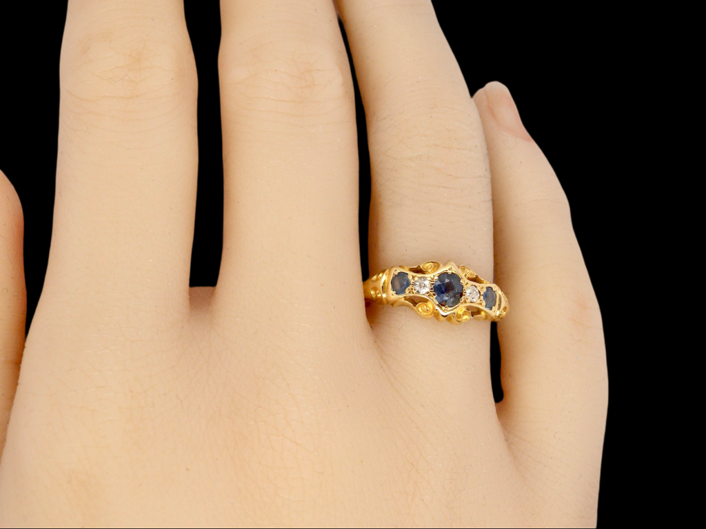 Vintage Sapphire and Diamond Ring