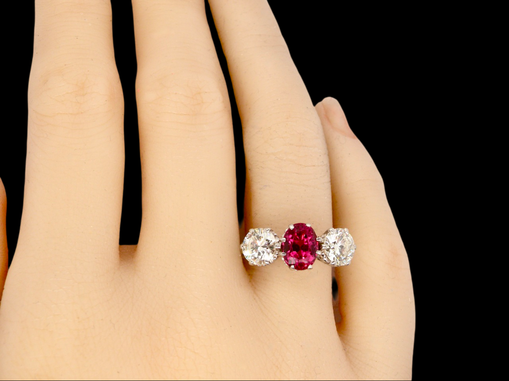 A fine early 20th century Ruby and Diamond Ring finger view