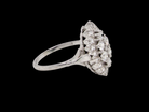 marquise shaped Diamond Cluster Ring rear view