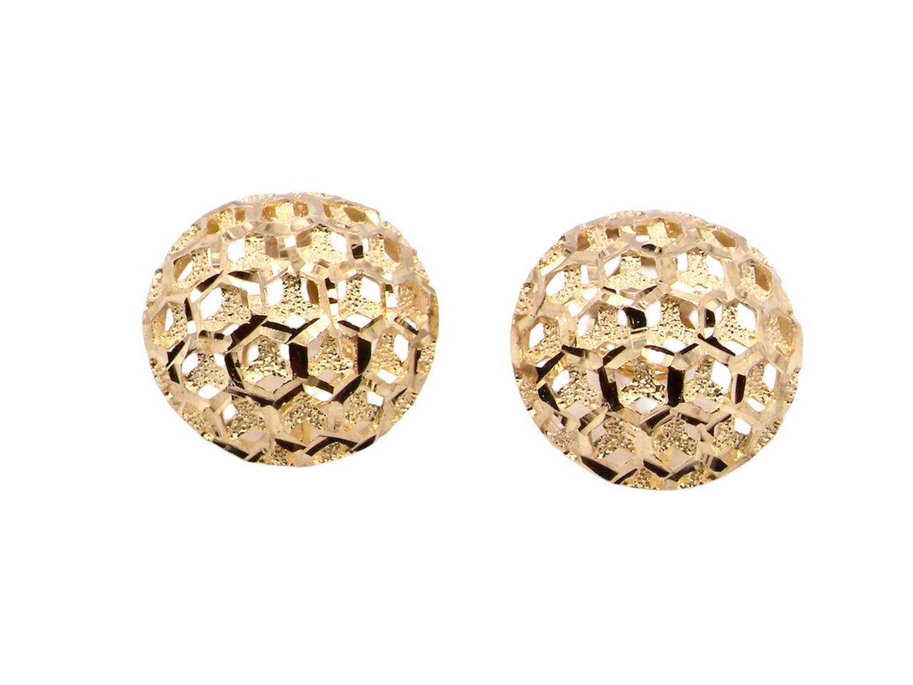 A pair of CLIP style diamond cut earrings