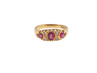 A vintage style ruby and diamond ring