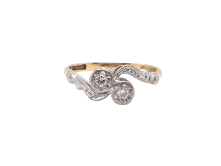 A Vintage Two Stone Diamond Ring