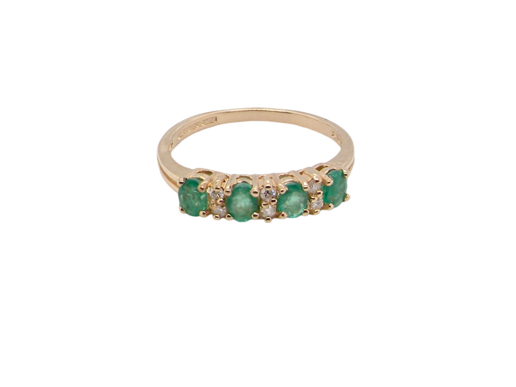  Emerald and Diamond Ring