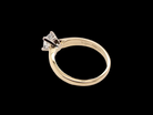 A solitaire Diamond Ring rear view