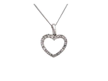 A heart shaped diamond pendant