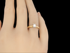 A solitaire Diamond Ring finger view