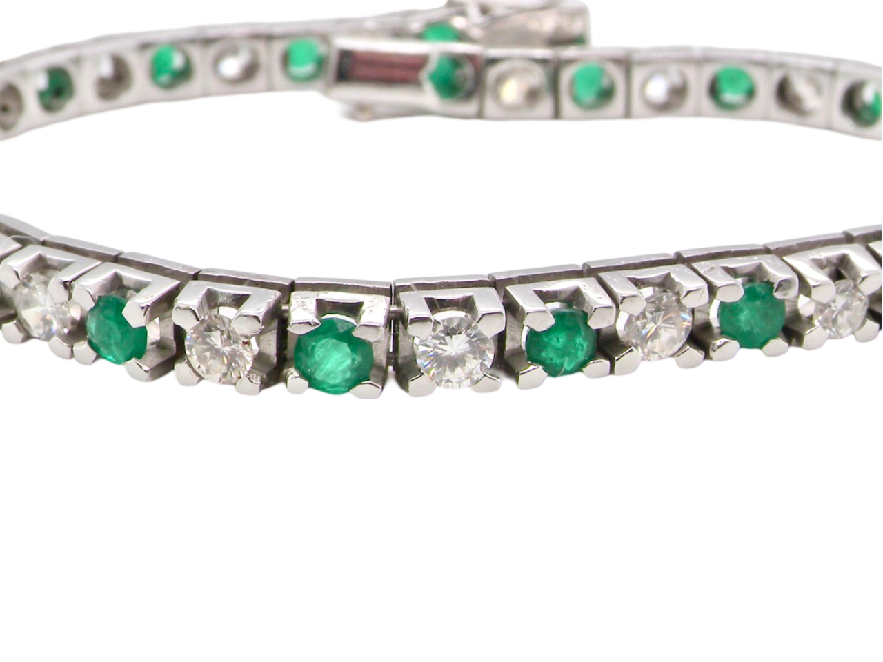 An impressive Emerald and Diamond bracelet