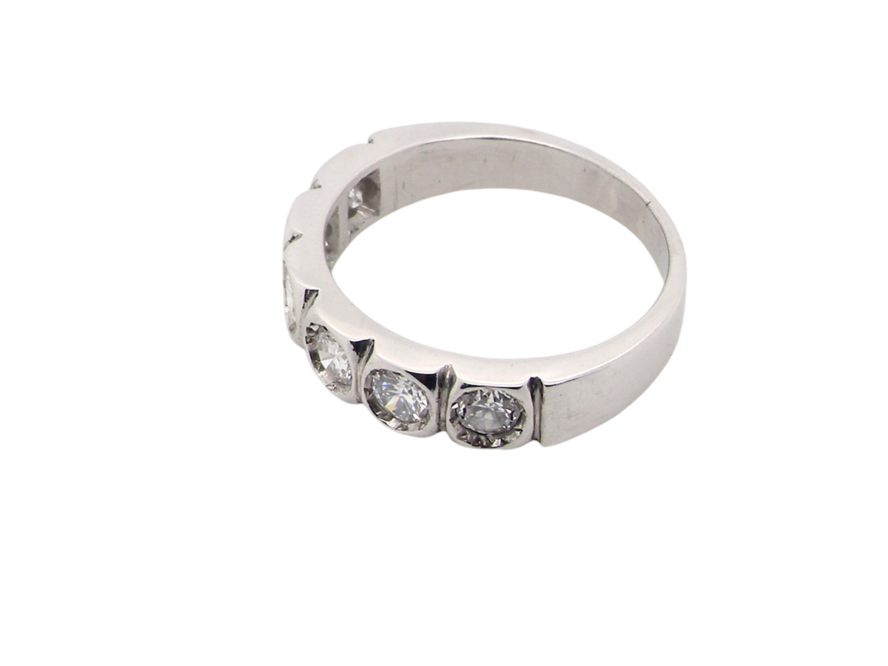 A Diamond half hoop ring side view