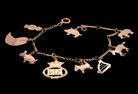 A gold charm bracelet