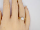 An iconic Solitaire Diamond Ring finger view