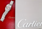 A Womans Cartier Santos Demoiselle wrist watch papers