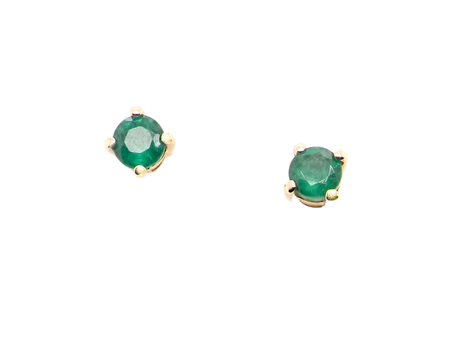 A pair of Emerald stud earrings