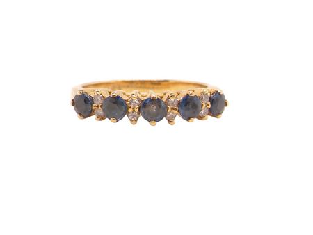 An 18 carat gold Sapphire and Diamond ring