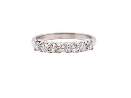 A half hoop diamond eternity ring