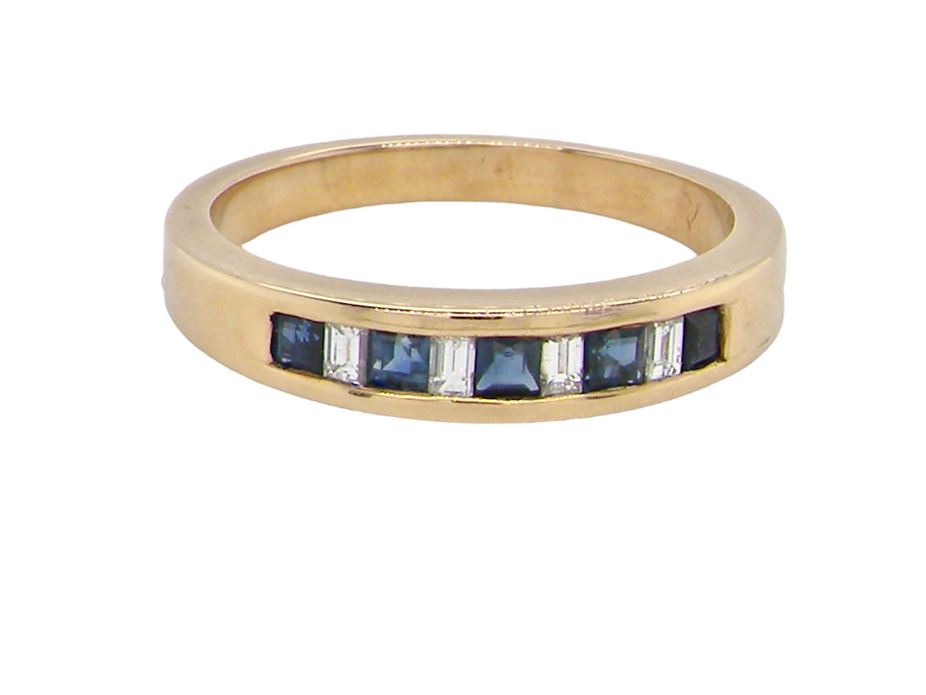sapphire and diamond eternity ring