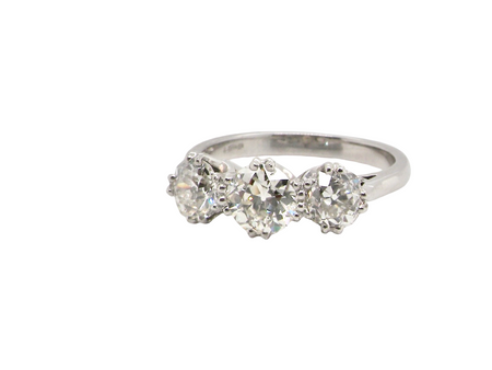 A fabulous three stone Diamond ring