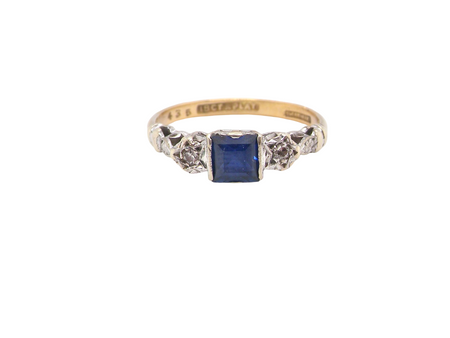 A vintage Sapphire and Diamond ring