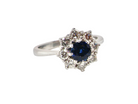 vintage sapphire and diamond cluster ring