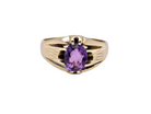  man's amethyst set gypsy style ring