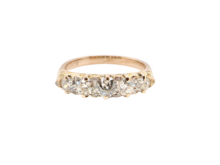 An antique five stone diamond ring