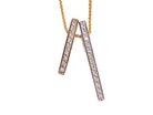  double bar diamond pendant