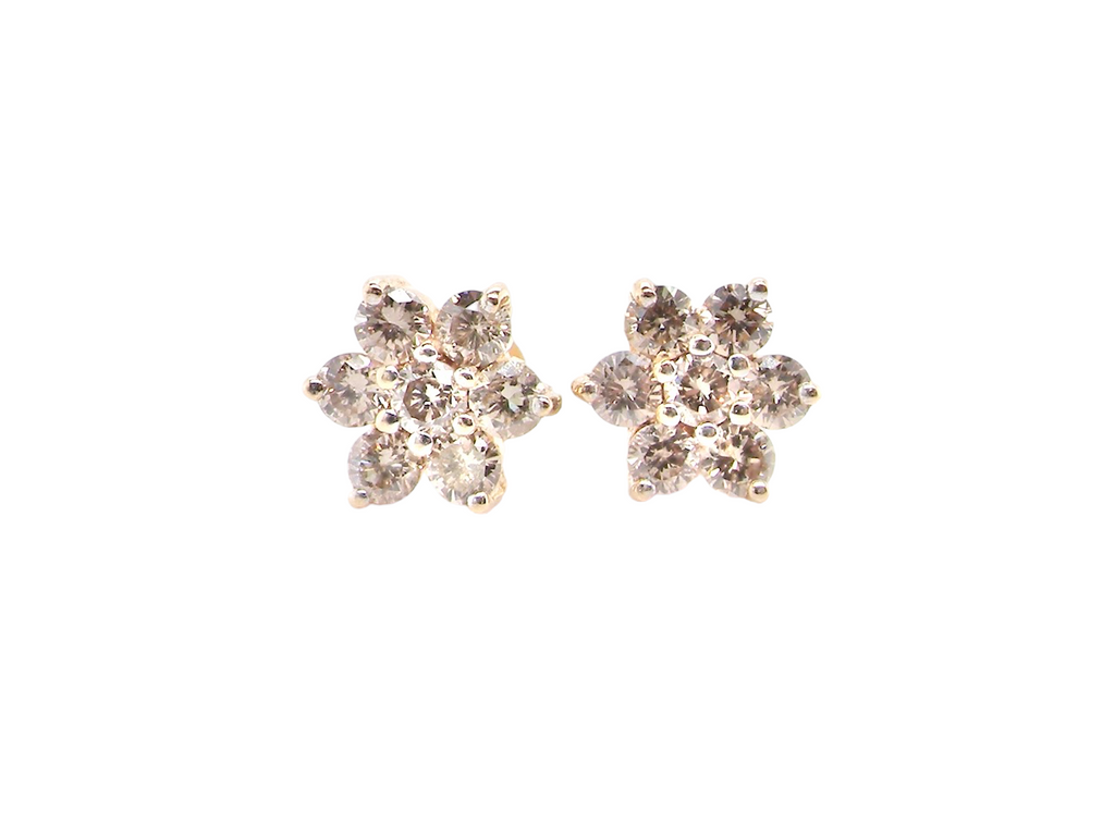 diamond cluster earrings